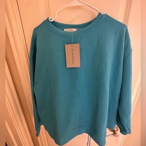 See and be seen blue long sleeve top and matching joggers